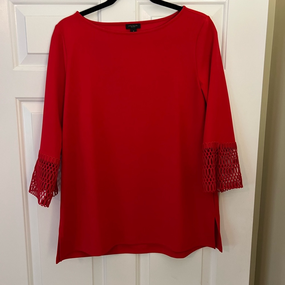 Ann Taylor red top